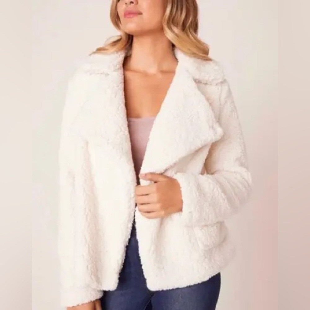 BB DAKOTA SURPA TEDDY WOMANS CREAM JACKET
